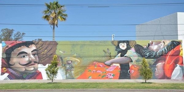 Mural Figurantes de la Batalla de Chicahuales - Vista 1